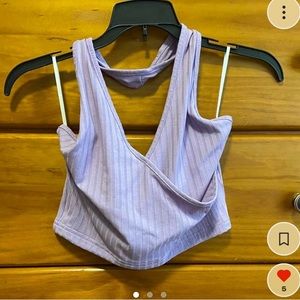 Shein purple halter top medium
